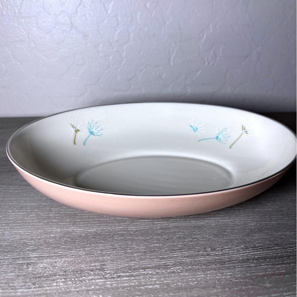 Franciscan China Ballet 8" Oval Vegetable Serving Bowl Pink‎ MCM Vintage